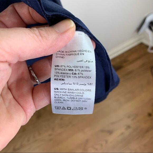 Chico’s Navy Vegan Leather/Suede Jacket Topper XS/2 - Picture 9 of 15